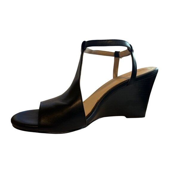 Women's Cole Haan Maddie Open Toe Wedge Black Size 9 W13616 VGC - Picture 2 of 10